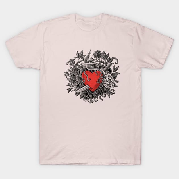 Heart of Thorns 2 T-Shirt by Terry Fan